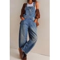 thumbnail image 2 of Datmelove Denim Overalls for Women Barrel Wide Leg Bib Baggy Jeans Adjustable Denim Romper Stretch Jumpsuit Y2K Pants, 2 of 5