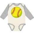 thumbnail image 3 of Inktastic Personalized Softball Boys or Girls Long Sleeve Baby Bodysuit, 3 of 5