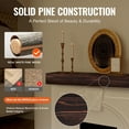 thumbnail image 4 of VEVOR Fireplace Mantel Wood Shelf Floating Rustic Fireplace Mantel 48" Brown, 4 of 9