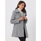 thumbnail image 3 of Abrigo Largo Allegra K Cuello Peter Pan Doble Botonadura Mujer Gris XS, 3 of 6