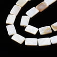thumbnail image 3 of 1Strand Natural Freshwater Shell Beads Strands Rectangle Seashell Color 12x8x2.5~3mm Hole: 1mm about 32pcs/strand 15.20~15.71 inch(38.6~39.9cm), 3 of 3