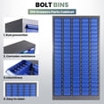 thumbnail image 3 of Steel Frame Bolt Bin Cabinet 100 ABS Plastic Drawers 25.8 × 46 × 8.66 in, Parts Organizer Cabinet with Label Slots for Small Hardware, Tools, Office Supplies, Home, Garage, 3 of 7