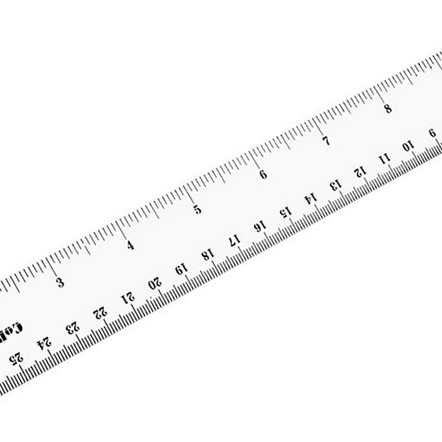 Unique Bargains Straight Ruler Measuring Tool 30cm 12 Inch Metric Inch Plastic for Engineering Office Architect Drawing
