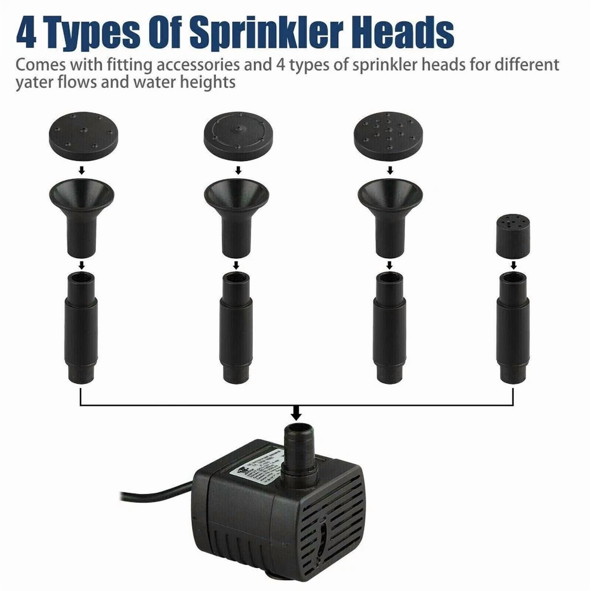 PURELY- Water Pump Hydroponics Pond Fountain Aquariums Submersible Powerhead Fish Tank