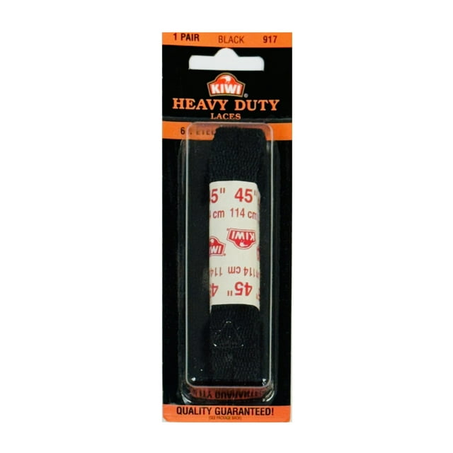 Shoelaces Kiwi Heavy-Duty Flat 114 cm, color negro