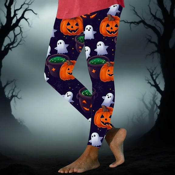 Wowcloth Halloween Women's Printed Casual Yoga Pants - Fashionable Long Trousers for Spring & Summer