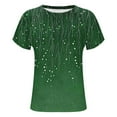 thumbnail image 6 of Summer Plus Size Tops for Womens 2025 Fashion Casual Short Sleeve Round Neck Print Ladies Blouse Gifts for Womens, 6 of 7