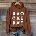 thumbnail image 2 of Women's Rugby Print Hooded Sweatshirt For Casual Wear Sports Activities And Everyday Comfortable Style, 2 of 3