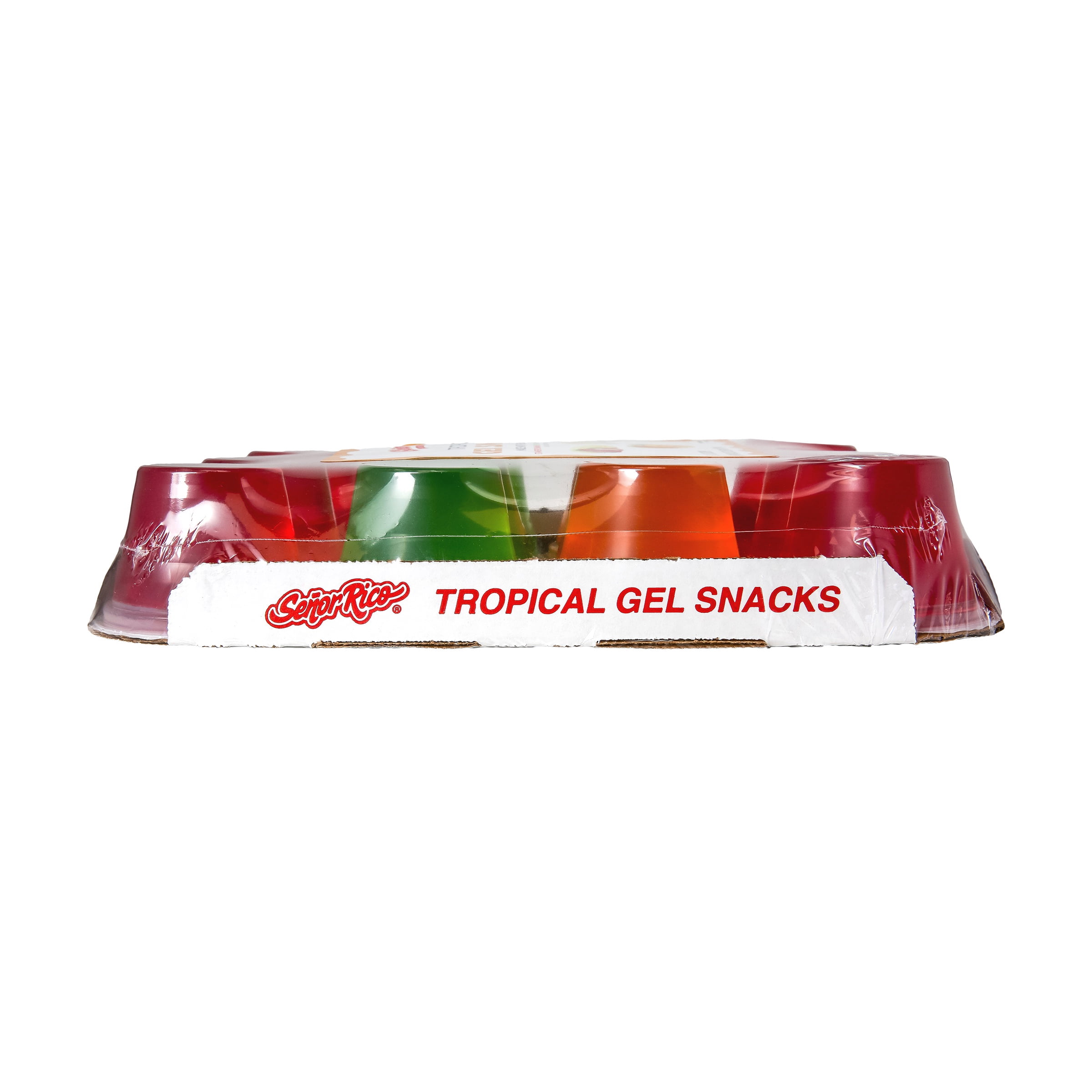 Senor Rico Assorted Sugar Free Tropical Gelatin Refrigerated Snack Cups, 3.25 oz, 12 pack, Peanut-Free