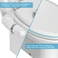Accreate 19" Round NonElectric Bidet Toilet Seat SelfCleaning