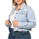 thumbnail image 1 of ChaqueVaqueLavaCorDeshilachaTalGrande PaMujeres Azul Claro XL, 1 of 6