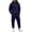 01#Navy, variant on Men's Quarter Zip Cargo Tracksuit Two Piece Outfit Multi Pockets Hoodie and Jogger Pants Drawstring Casual Athletic Set XL
