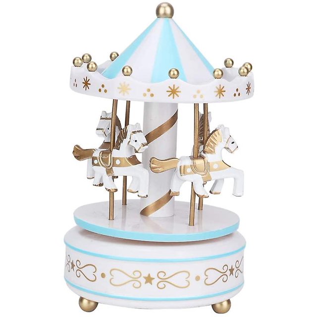 Caja de música Carrusel Caja de música Carrusel Regalo Navidad Boda Cumpleaños Regalo Decoración. Afortunado Sencillez