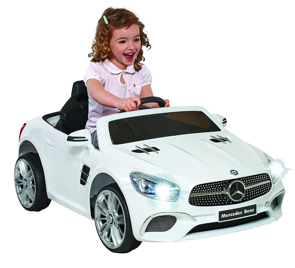 6 Volt Mercedes SL-400 White Convertible - Enjoy the open road in this stylish convertible Mercedes!! - image 5 of 9
