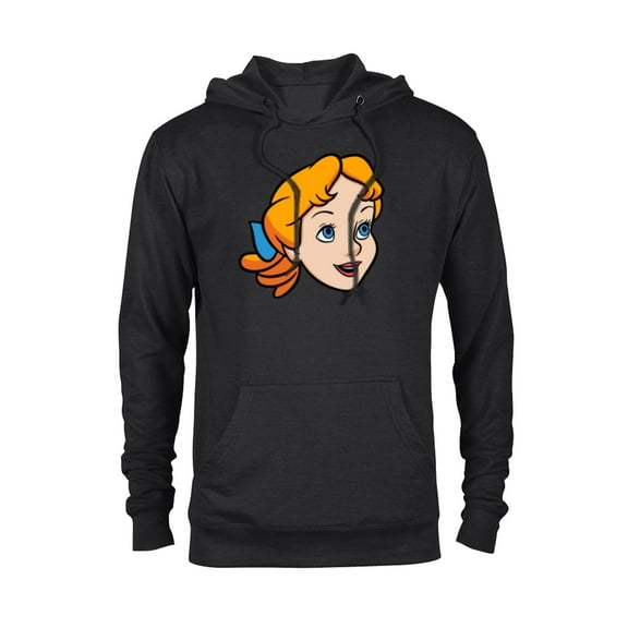 Disney Peter Pan Wendy Darling Big Face Costume - Pullover Hoodie for Adults - Customized-Black