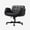 Black, variant on SunSettler Office Criss Cross Chair Adult PU Leather and Foam Mid Back Indoor Residential Ergonomic Office Chairs, Black