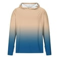 thumbnail image 3 of ZCFZJW Mens UPF 50+ Sun Protection T-Shirts Lightweight Hoodie Gradient Color Long Sleeve SPF UV Shirt for Fishing Outdoor Hiking Running Navy M, 3 of 4