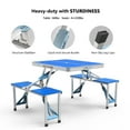 thumbnail image 3 of Ktaxon Portable Folding Picnic Table With 4-Person Chair Seats Aluminium Alloy, Blue, 3 of 7