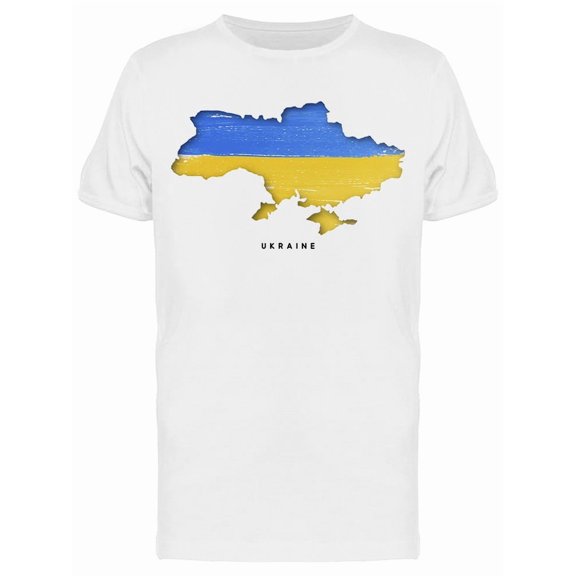 Ukraine Map With Flag Tee Men's -Image by Shutterstock