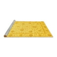 thumbnail image 2 of Ahgly Company Machine Washable Indoor Square Oriental Yellow Modern Area Rugs, 5' Square, 2 of 4