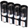 thumbnail image 1 of AA Battery Storage Caddy by Storacell, Black, Holds 4 Batteries (Not Included), 1 of 2