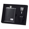 thumbnail image 1 of Eclipse S Black Leather 6oz Flask Gift Set, 1 of 1