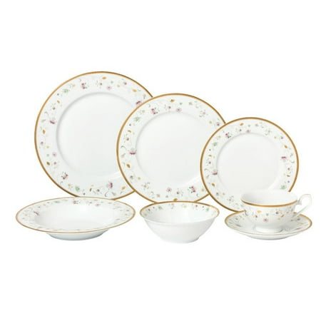 Lorren Home Trends La Luna Bone China 28 Piece Dinnerware Set, Service for 4