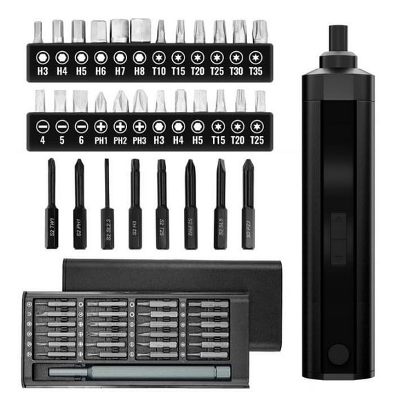 Electric Screwdriver Kit, 56-Piece Precision Set with Magnetic Bits for Electronics Repair.