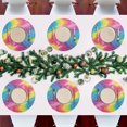 thumbnail image 7 of Ryvnso Rainbow Illustration Round Plate Mats Dining Table Placemat Set of 4 for Holiday Decoration, 7 of 7