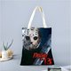 thumbnail image 2 of Jason Voorhees: Viernes 13 Bolso de tela con estampado de lienzo para mujer, bolsa de compras reutilizable y estética, con cremallera interior, regalo para mujer, 35 × 40 cm., 2 of 6
