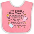 thumbnail image 3 of Inktastic My First New Years Resolutions with Baby Clip Art and Stars Girls Baby Bib, 3 of 4