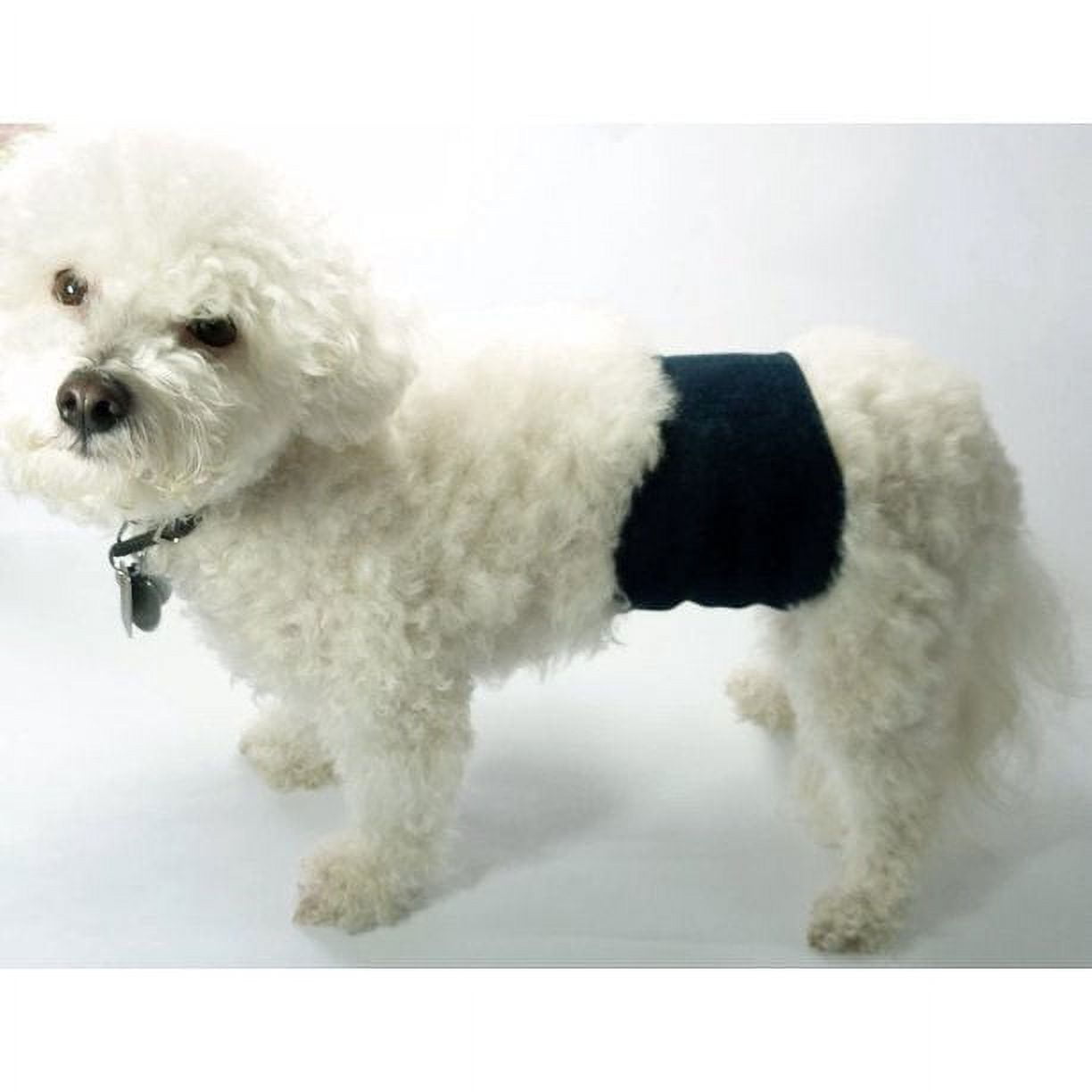 Genwiss Reusable Wrap Diapers for Male Dogs, Washable Puppy Belly Band Pack of 3 (M, 13''-16''Waist, Black+ Gray+ Green)