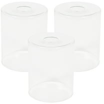 3 Pcs Pendant Light Fixtures Lamp Shades Transparent Straight Glass Lampshade Hanging