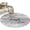 Gray, variant on Burnt Orange Botanical Round Area Rug 5ft Washable Large Round Rug for Living Room, Soft Non-Slip Circle Rugs for Dining Room, Farmhouse Laugh Love Leaves Floor Carpet for Bedroom Entryway Office