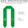 thumbnail image 6 of Class of 2024 Brazil Flag Graduation Stoles Shawl Sash Scraf For Study Aboard International Students Graduation's Day, 6 of 6