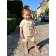 thumbnail image 4 of BemeyourBBs Toddler Baby Girl Summer Clothes Kids Baby Girl Golf Outfit Golf Skills Loading Letters Elements Embroidery Short Sleeve T Shirt Tops with Pockets Shorts 2Pcs Set, 4 of 9