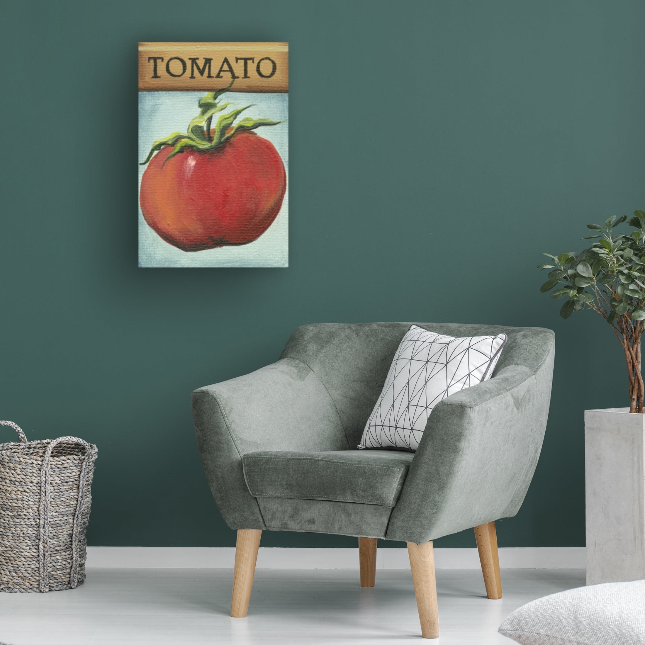 Canvas Wall Art - Debbi Wetzel 'Seed Packets 05 - Tomato' Wall Art for Living Room, Bedroom, or Office Décor by Trademark Fine Art - 16 x 24 Inches