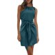 thumbnail image 1 of Gibobby Vestido sexy para mujer corto Nuevo vestido de satén para mujer, manga larga, cuello redondo, elástico en la cintura, vestidos de cóctel elegantes(Azul,CH), 1 of 5