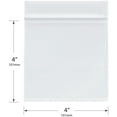 thumbnail image 2 of Plymor 4" x 4" (Pack of 200), 4 Mil Heavy Duty Zipper Reclosable Plastic Bags, 2 of 5