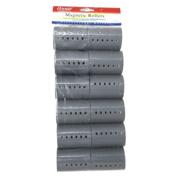 Annie Magnetic Rollers 12 Count Gray 2 #1358