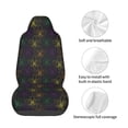 thumbnail image 4 of Wukai Mardi Gras Carnival Full Set Car Seat Covers with Soft Padding Universal Auto Front Seats Protector and Cushion Mat, 4 of 5