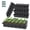 Black, variant on ASDIIT 5pcs 60 Cells Seed Starter Tray with Grow Light Indoor Seeds Starter Kit with Lid Plastic Planting Trays Mini Greenhouse Garden