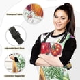thumbnail image 6 of Dreamtimes Watercolor Vegetables Oven Mitts and Pot Holders with Chef Apron,Set of 5 Heat Resistant Kitchen Gloves and Silicone Non-Slip Potholders Adjustable Neck Buckle Chef Apron, 6 of 6