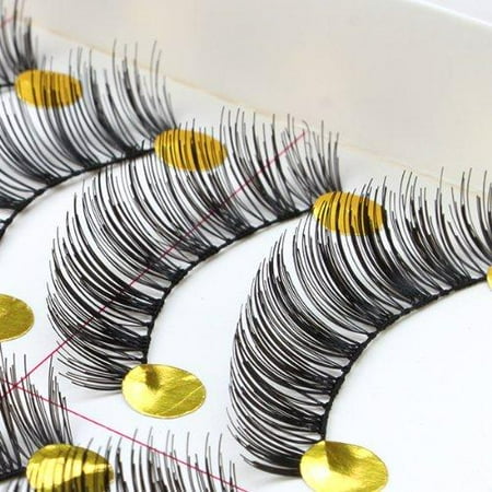 AGPtek NEW 10 Pairs Handmade Thick Black Fashion Long False Eyelashes