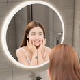 thumbnail image 4 of Marble Smart Bathroom Vanity Cabinet With Sink And Mirror Looking Combination One Hand Wash Basin Washbasin Toilet Round Mirror My Lux Decor Round, 4 of 5