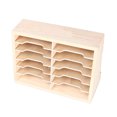 thumbnail image 1 of Box Cell Phone Box Storage Case 12 Compartments Tabletop Wooden Holder For Home Classroom, 1 of 8