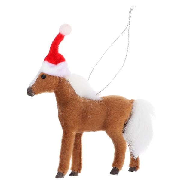 Mini adorno colgante de caballo para Navidad, colgante decorativo de caballo, colgante de caballo de Navidad