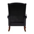 thumbnail image 5 of MOJAY Mid-Century Wood Solid Print Nailhead Trim Accent Chair, Black, 5 of 11