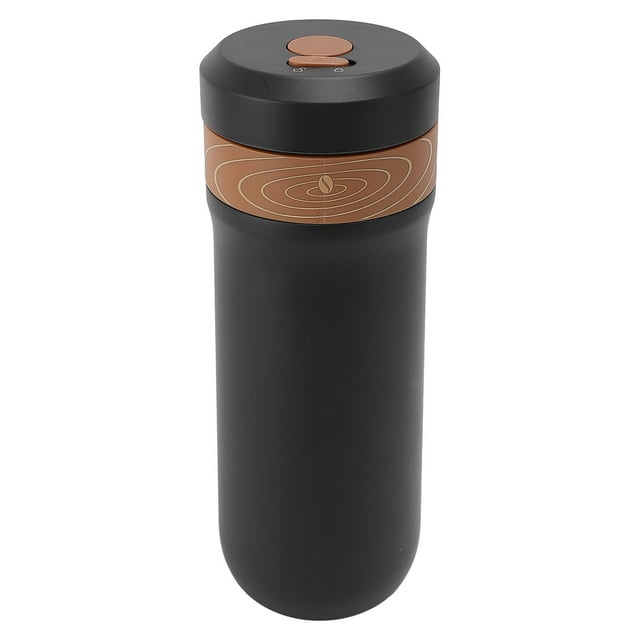 Thermal Coffee Mug, Press Filter Coffee Maker Double Wall Insulation 304 Stainless Steel Liner 320ml for Travel Use