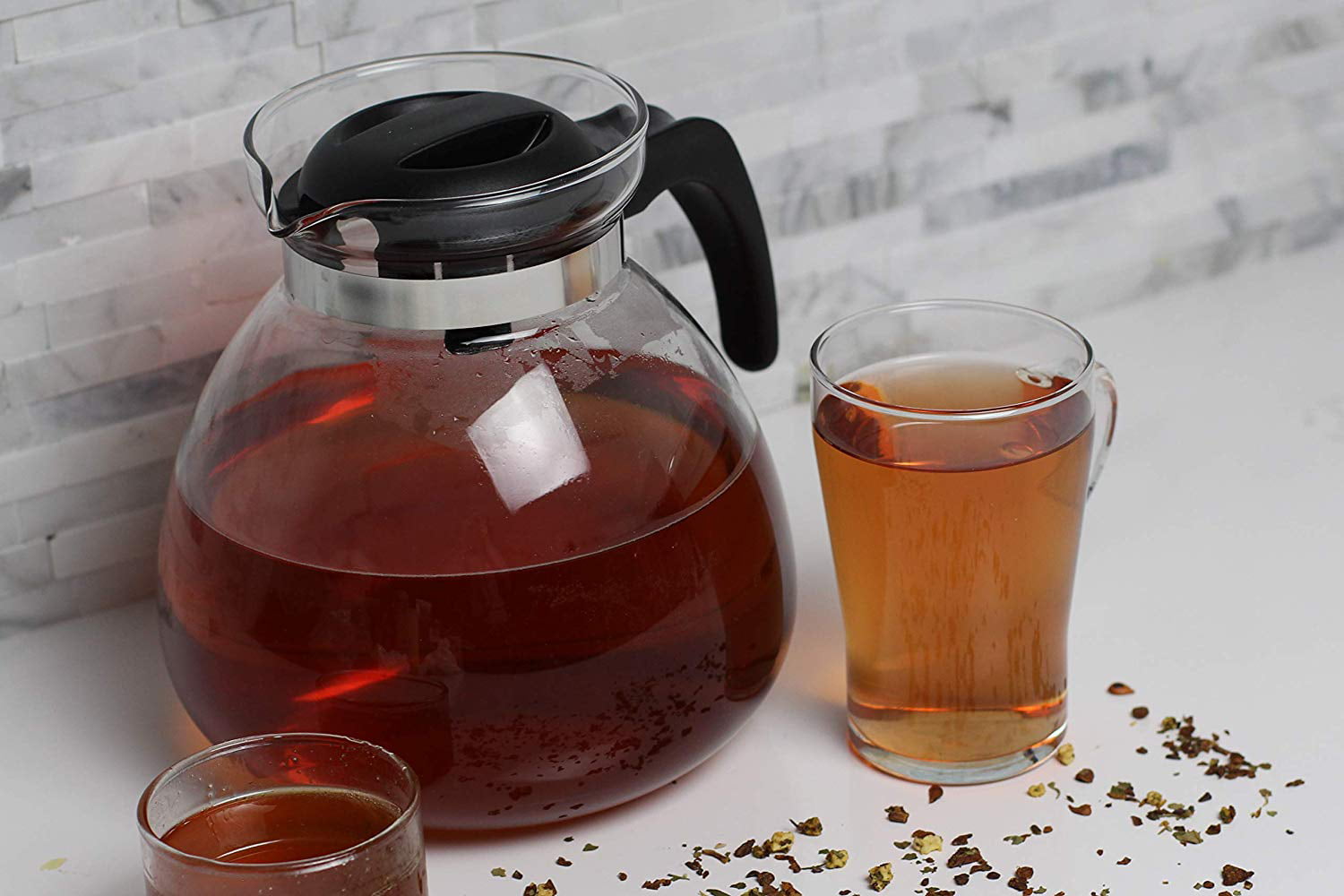 Thermo Glass Tea Pot 32 Fl Oz  High temperature and shock resistant b –  Leaves of Leisure